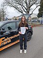 Absolventin der Fahrschule 2024