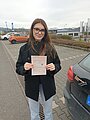 Absolventin der Fahrschule 2025